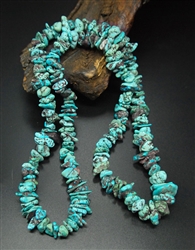 Natural Lone Mountain Turquoise Nugget Necklace