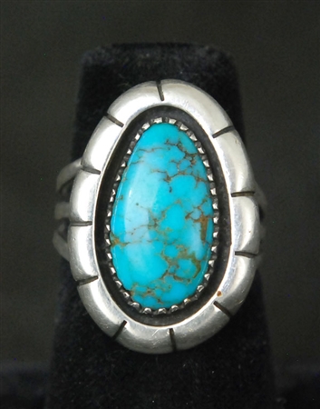 MARY MARIE LINCOLN LONE MT. TURQUOISE RING