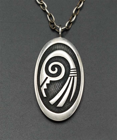 BERNARD DAWAHOYA HOPI REVERSIBLE PENDANT